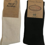 Black and Natural Hemp Socks